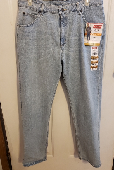 Wrangler Flex Relaxed Regular Fit Denim Jeans Men's 36x34 - Picture 1 of 4